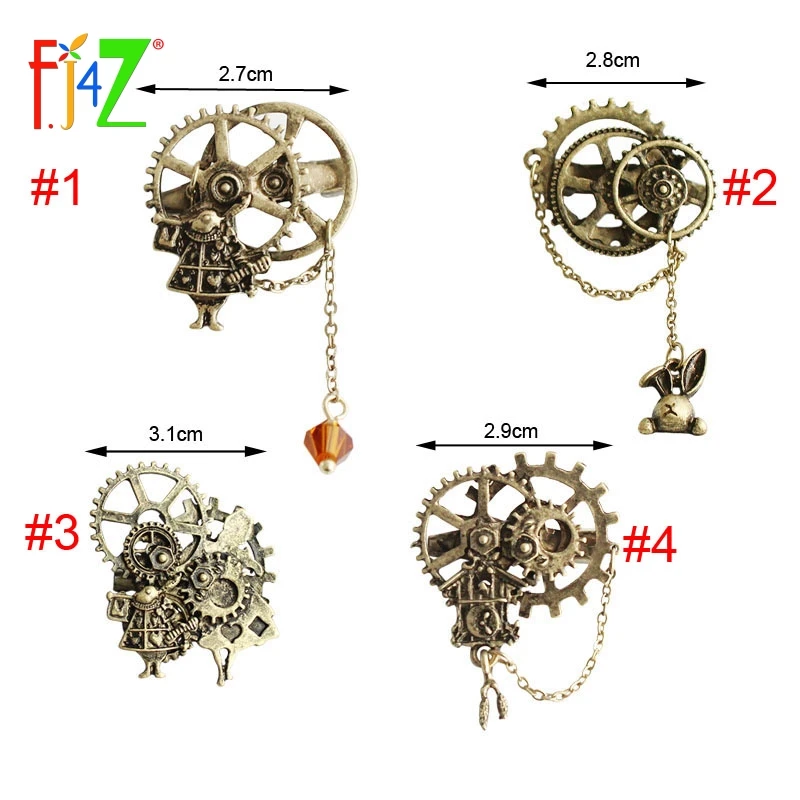F. J4Z Nova СТИМ панк шестерни Броши «кролик» для женщин модные мужские булавки броши стильные Броши бижутерия