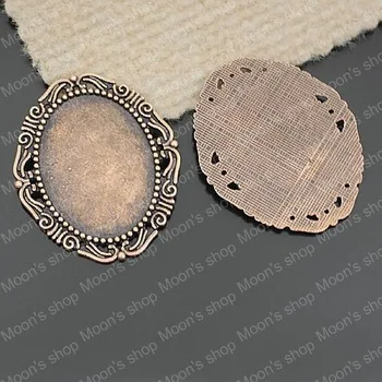 (25870)Alloy Findings charm pendants Antiqued style Inside size:40*30MM Alloy Cameo settings 6PCS | Украшения и аксессуары