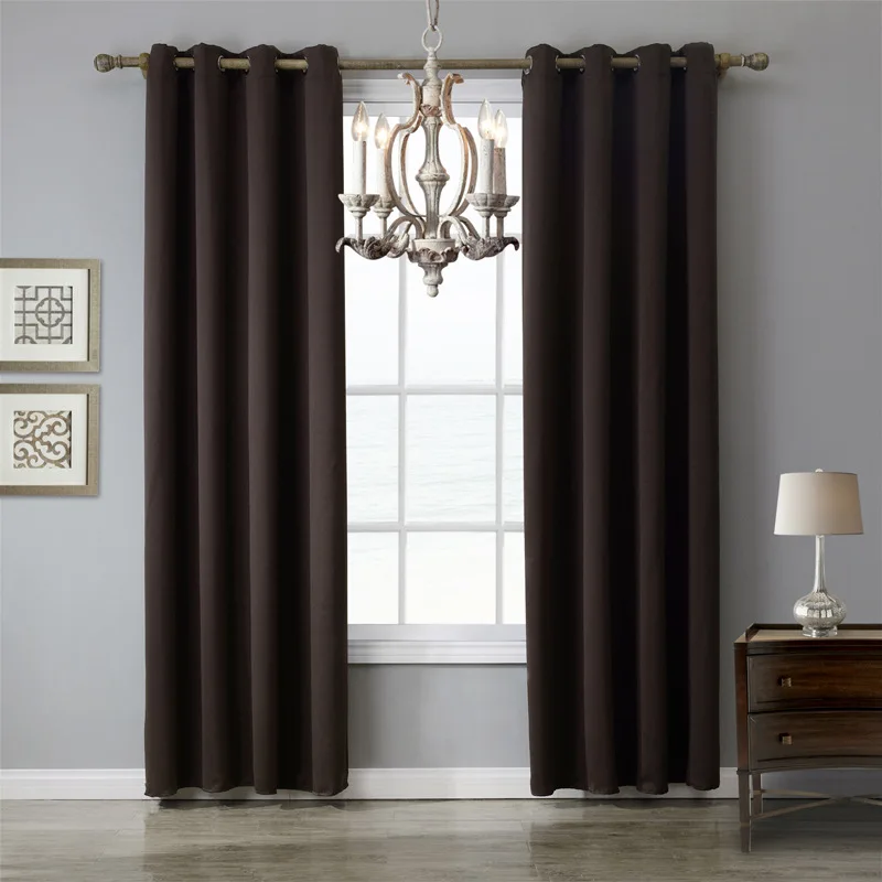 Coffee Blackout Curtains For Living Room Kitchen Bedroom Cortina Quarto  Home Decor Window Curtains Customized Drapes Panel 1Pcs|Curtains| -  Aliexpress