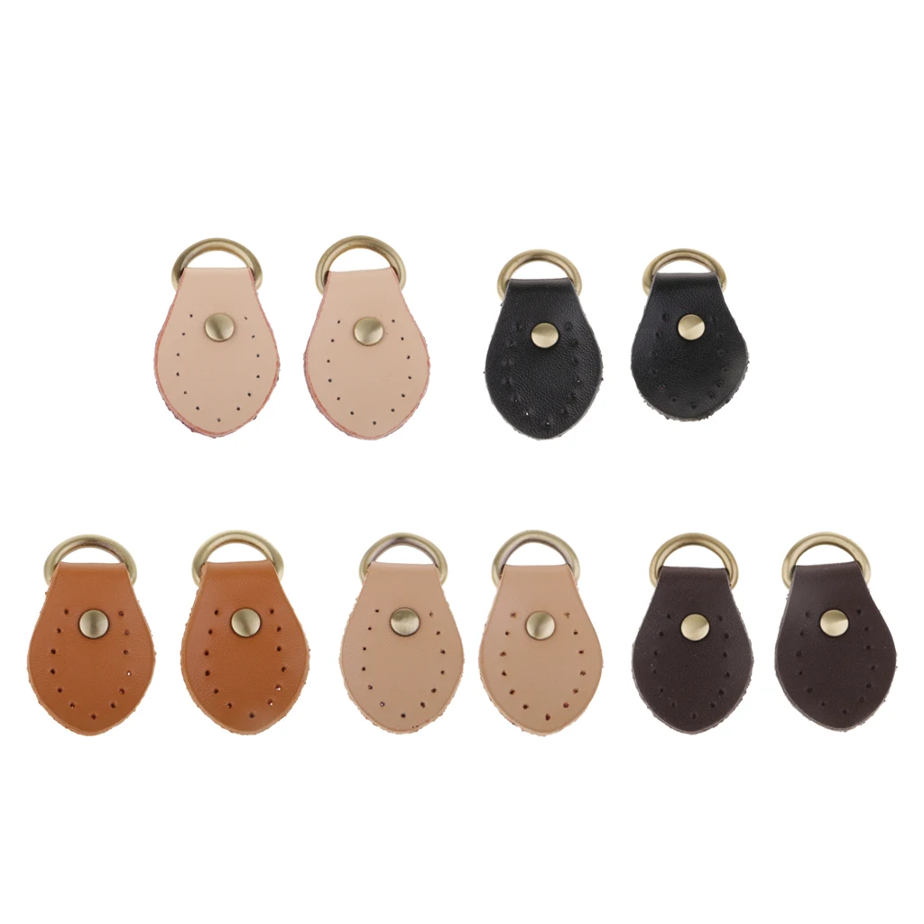 Pack of 2 PU Leather Handle Snap Buckles for Handbag Fastener Closures Making Accessories/Replacement