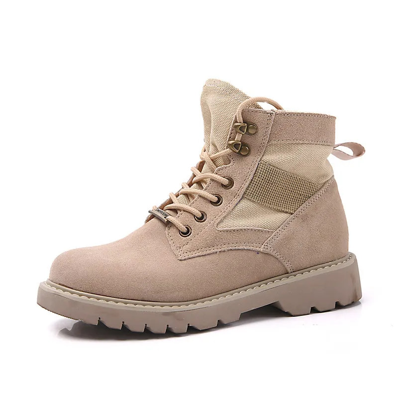 

Fashion Leisure Retro Motorcycle Boots Women Round Toe Med Square Heel Lace up Martin Boots Ankle Cross-tied Punk Ladies Shoes