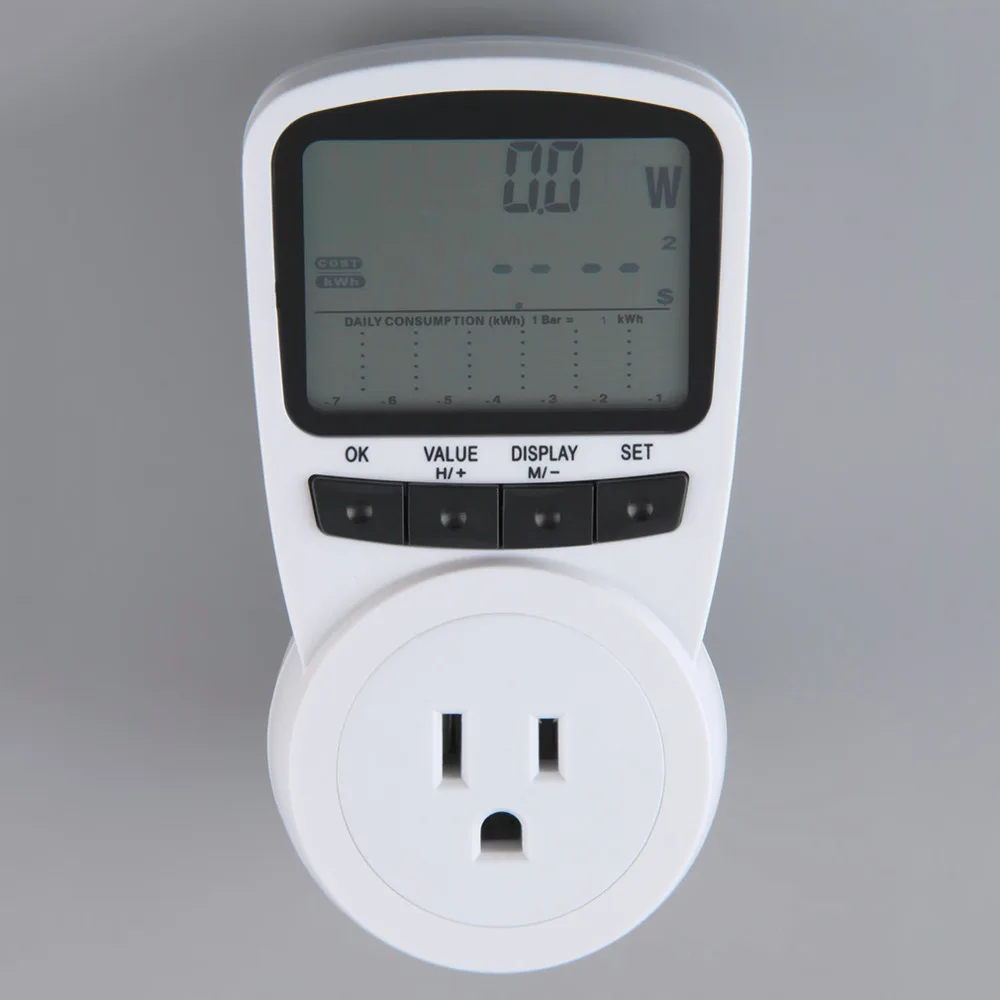 TS 1500 Electronic Energy Meter LCD Energy Monitor Plug in Electricity