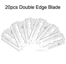 20pcs Double Edge Blade Safety Razor blades Beard Hair Cutting Shaving Sharper Thinning Knife cartridge tools