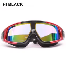 Новые очки для плавания для мужчин и женщин, очки, анти-туман, УФ, большая оправа, для взрослых, спортивные, водонепроницаемые, с силиконовым покрытием, очки