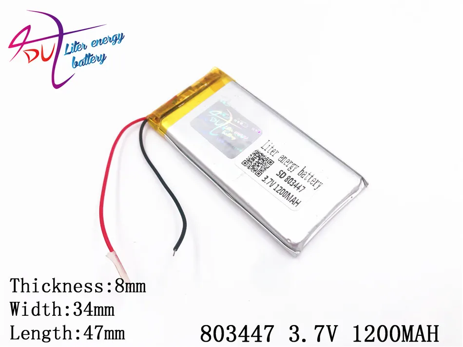 3 7 V 1200 mAH [803447] PLIB полимерная литий-ионная/литий-ионный аккумулятор для gps mp3 mp4 mp5 dvd