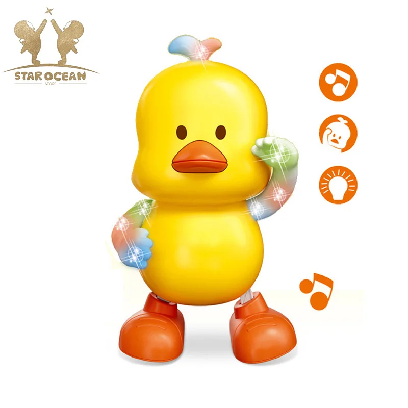 

Electric Dance and Singing Duck Toys with 12 Hip POP Hot Songs for Baby Learning Sound and Sing Toy