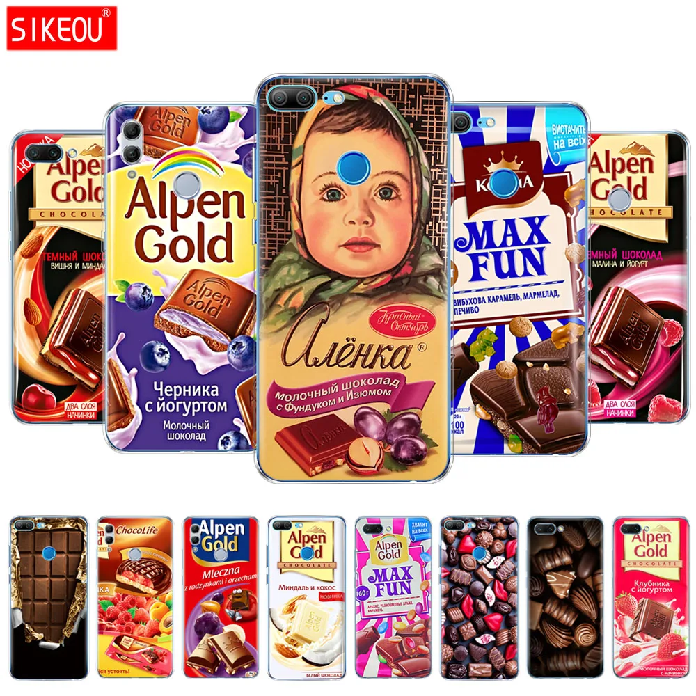 

Silicone Cover phone Case for Huawei Honor 10 V10 view for huawei honor 9 8 10 i 10 lite 7x 6c pro bumper alenka bar chocolate
