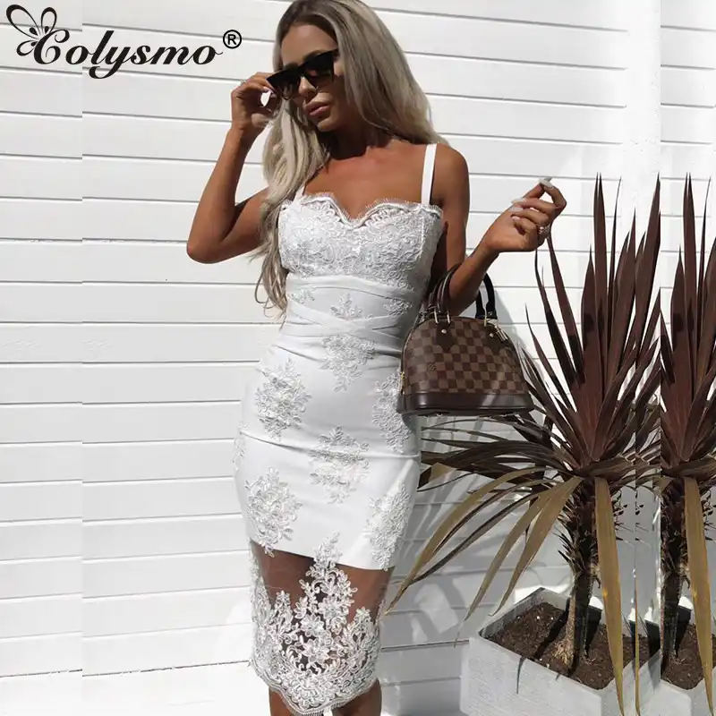 white lace club dresses
