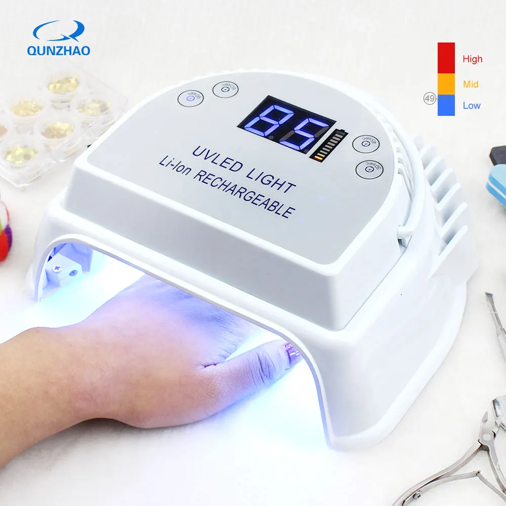 72w Uv Led Nail Dryer Lamp For Nails With Battery Strong Power Gel