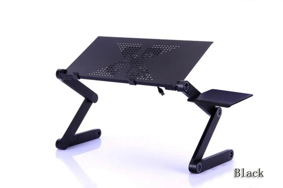 SUFEILE Folding Laptop table Portable Adjustable Notebook Desk Table Multifunctional Aluminum Laptop Stand Folding Study Table - Цвет: black