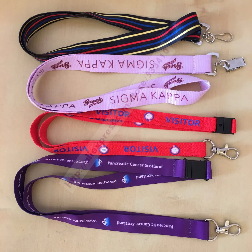 200pcs 20mm*90cm retail/small order custom lanyard logo