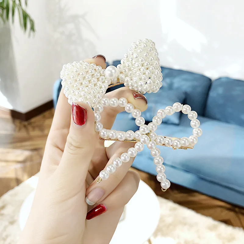 

Korea Style Simulated Pearl Hairpins for Women Girls Bijoux White Bowknot Shape Hair Accessories Wedding Jewelry Gifts
