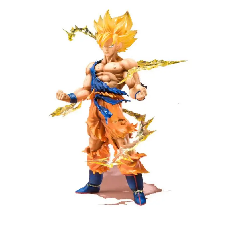 Bandai оригинальная коробка Аниме Драконий жемчуг Z фигурки Супер Саян Сон Гоку ПВХ