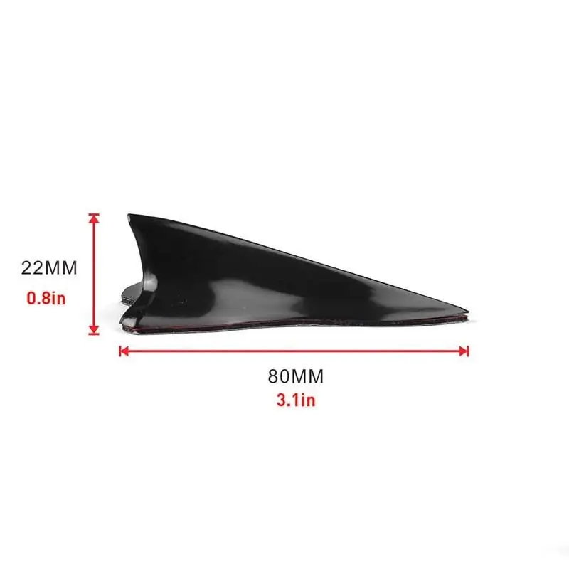 10pcs/set Universal Car Shark Fin Roof Spoiler Diffuser Vortex Generator Black