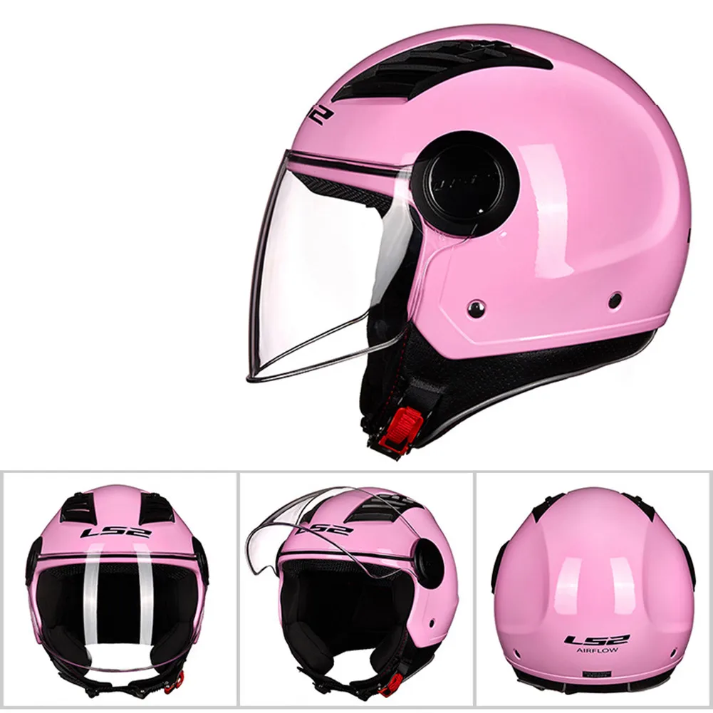 LS2 OF562 воздушный поток L Jet Шлем Мотоцикл стиль 3/4 открытый лицо половина шлемы скутер Capacetes светильник вес