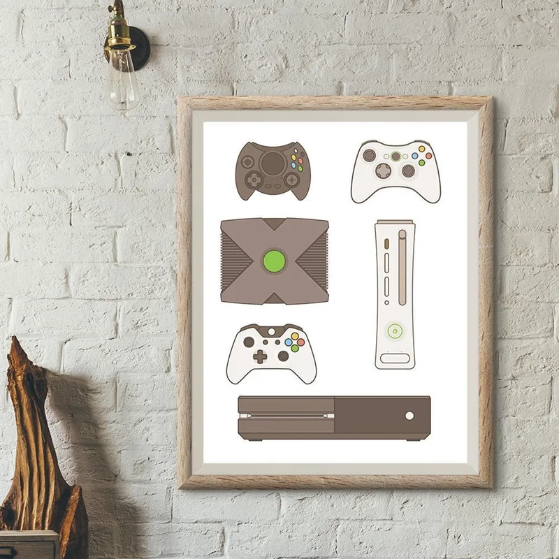 For-Xbox-Decor-Game-Controllers-Canvas-Painting-Wall-Pictures-Video-Game-Canvas-Art-Prints-And-Poster