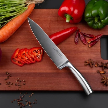 

Mokithand 8 inch Chef Knives High Carbon Germany 1.4116 Steel Sharp Kitchen Knife Professional Japanese Knife with Sanding Blade