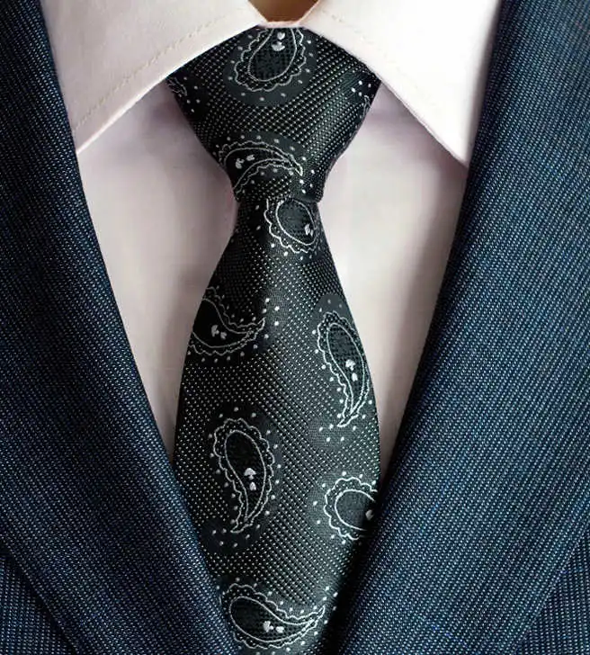 Шелковый галстук, распродажа, Пейсли, мужской классический галстук на шею, 8 см., тонкий галстук, краватта, Цветочные Галстуки, жаккардовые галстуки, набор - Цвет: 6