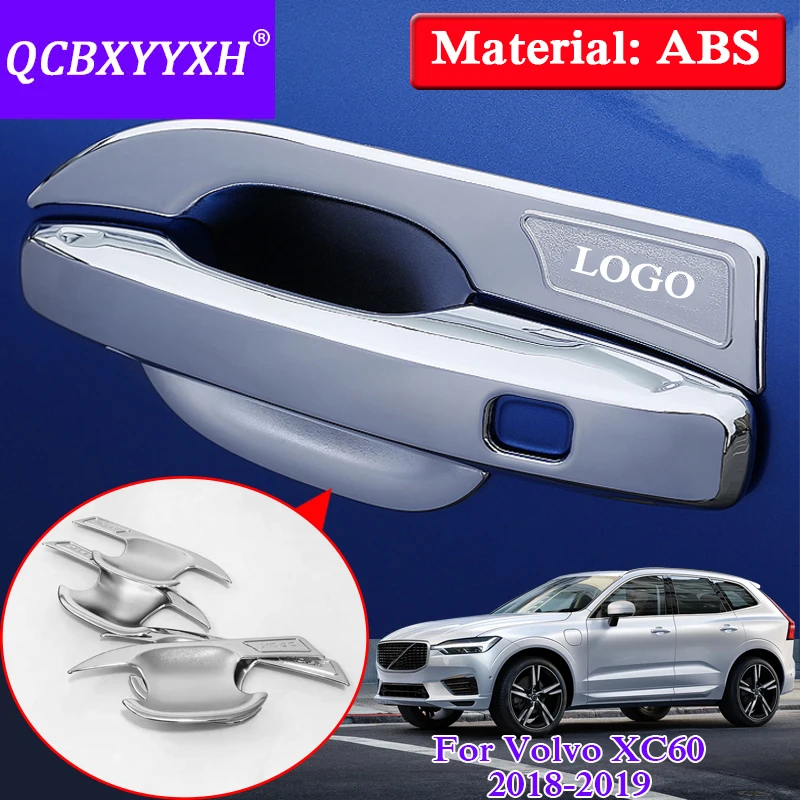 QCBXYYXH ABS Carbon Black Trim Door Handles Cover Sticker Exterior