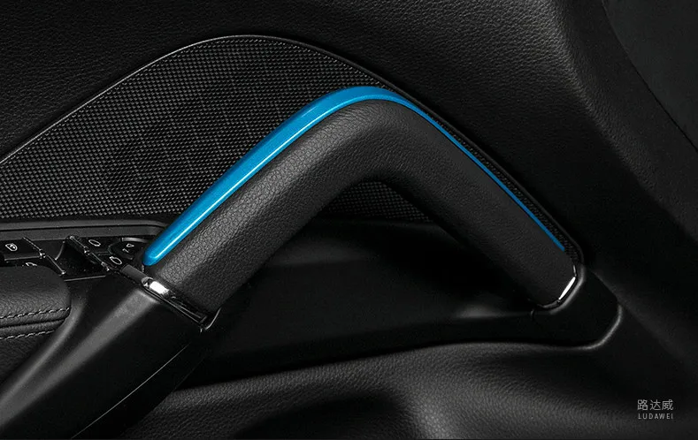 Car Styling Central Armrest box trim strips Inner Handrails decoration sequins cover 3D Stickers for Porsche Cayenne accessories