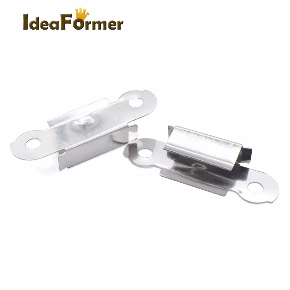 

4pcs Ultimaker UM2 Hot bed glass plate fixation Clips heated bed board platform stainless clamp 3D Printer hardware accessories