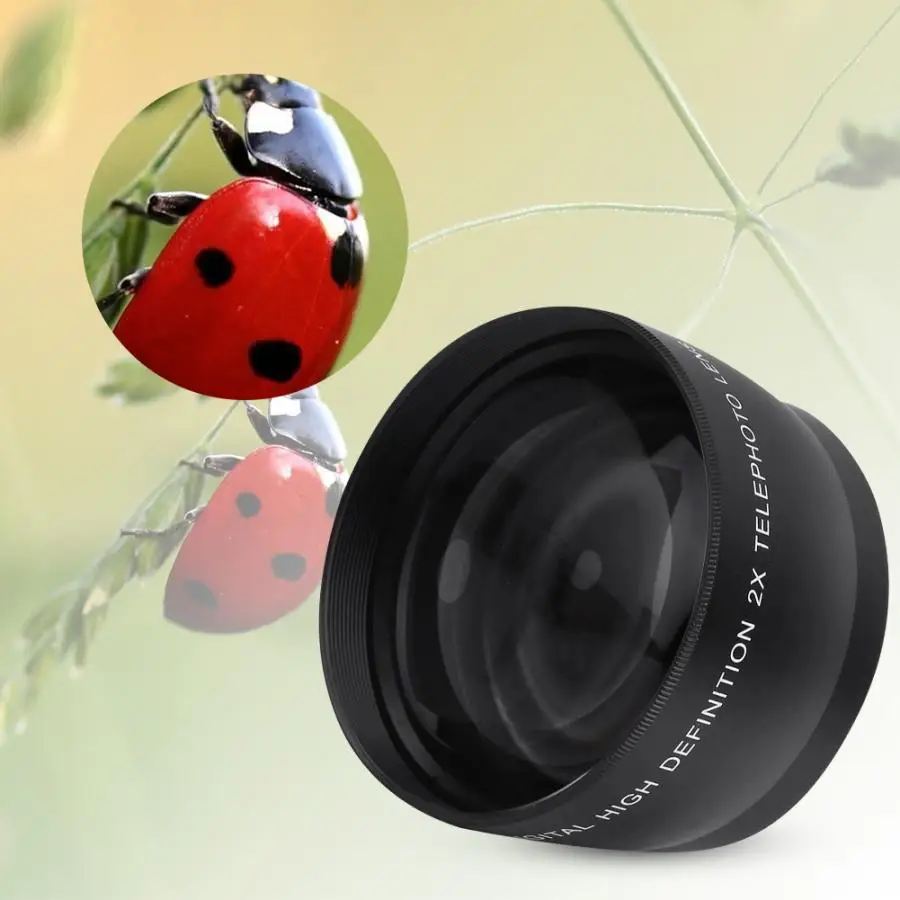 

New 55mm 2X Magnification HD Tele Converter Telephoto Lens for 55mm Mount Camera Converter