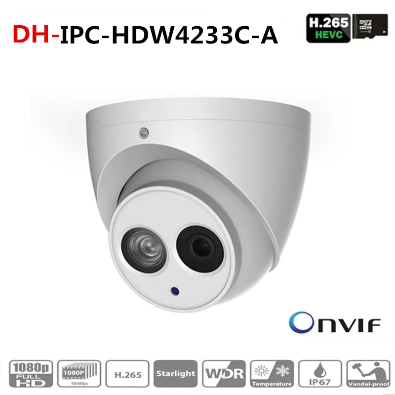 Ahua оптовая продажа IPC-HDW4233C-A 2MP купольная сетевая ip-камера Встроенный микрофон