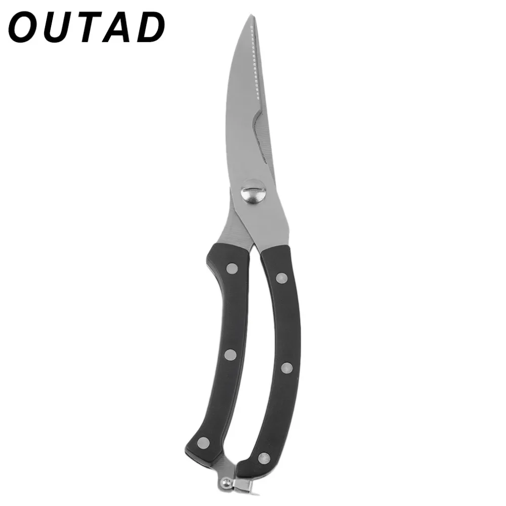 

OUTAD Stainless Steel Scissors Strong Knives Kitchen Shears Stainless Steel Poultry Fish Chicken Bone Scissors