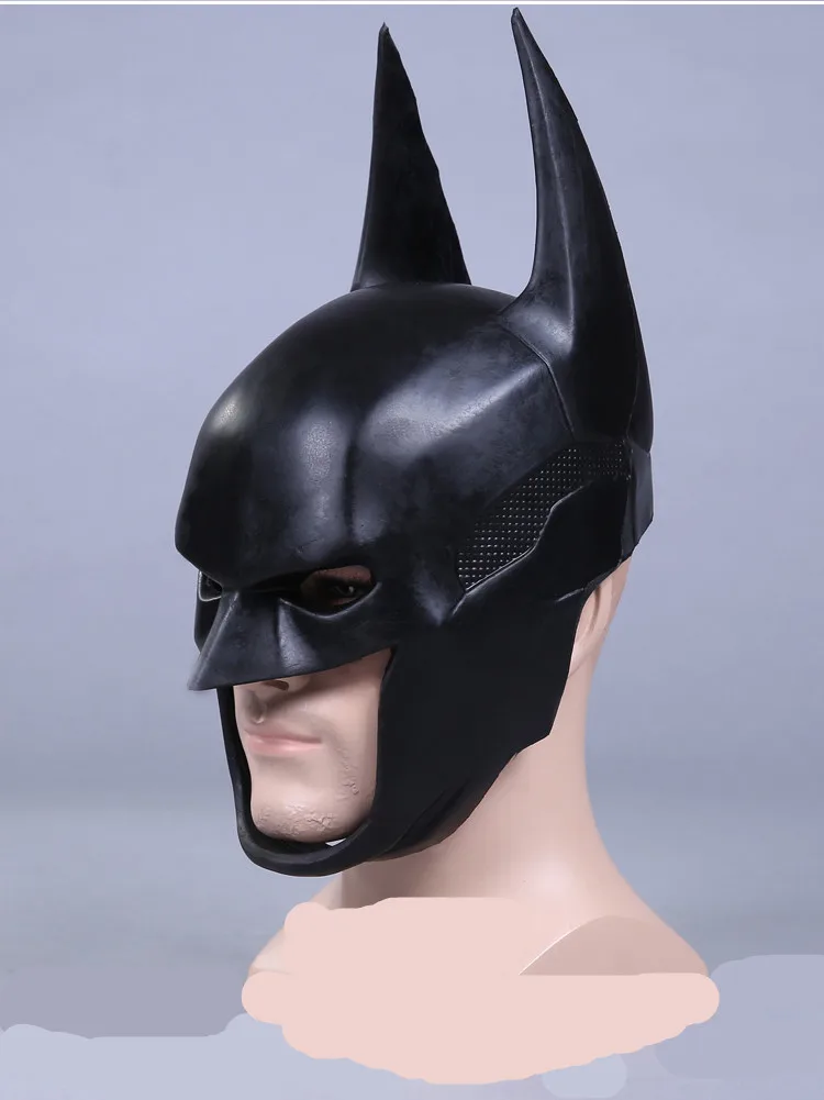 Новая маска Бэтмена Темный рыцарь взрослый полный верхний Брюс Уэйн резиновый шлем клобук костюм