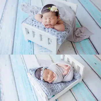 

Newborn Props for Photography Wooden Bed Newborn Posing Baby Photography Props Photo Studio Crib Props for Photo Shoot