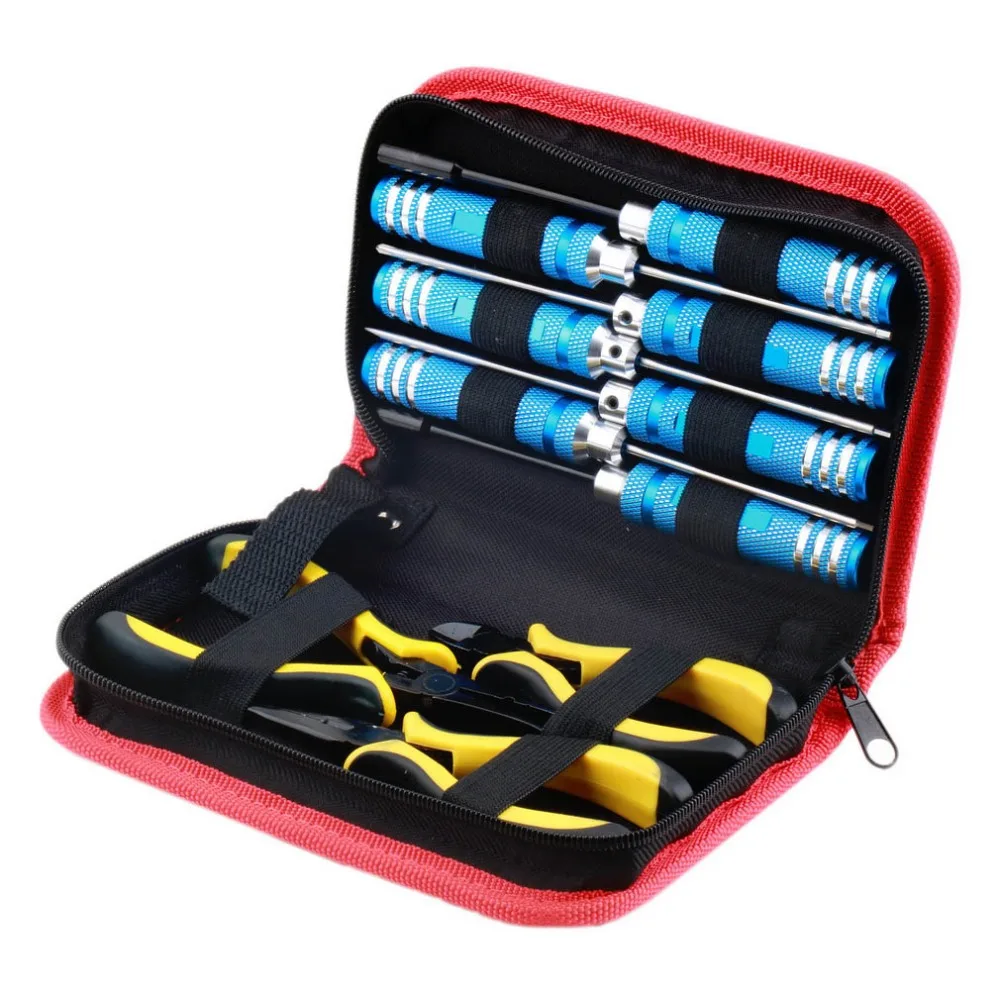 

10-piece Ball Link 10-in-1 Remote Control Model Car Aircraft Screwdriver Double Hex Manual Repair Kit Remote Control Repair Kit