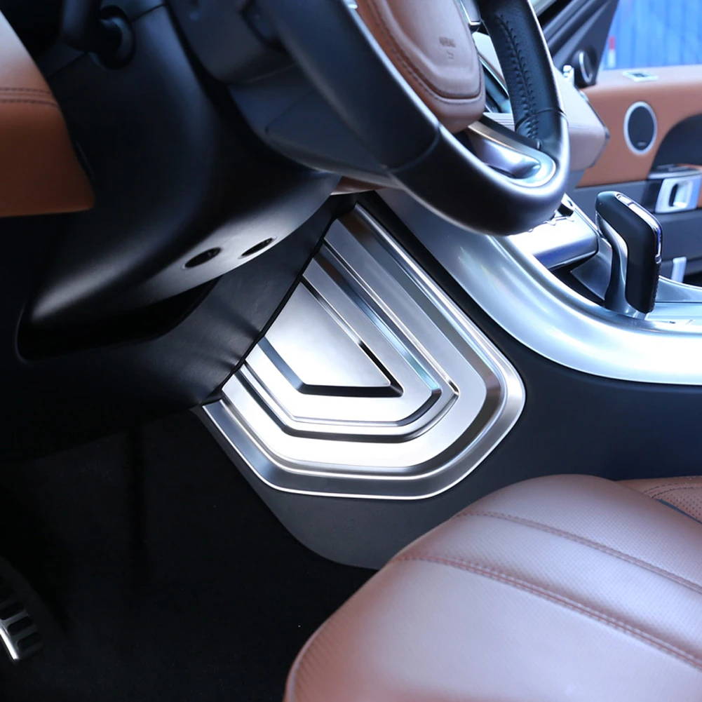 ABS Chrome Car Central Console Side Decoration U Shape Panel Cover Trim for Land Rover Range Rover Sport RR Sport L494 2014-2017