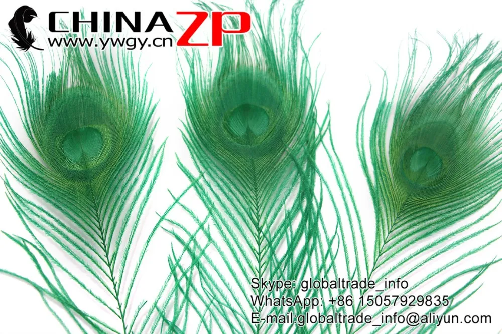 Kelly Green Peacock Feathers (6)