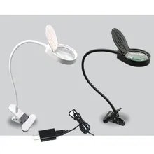 New desk Lamp Magnifier Clip-on Table Top Desk LED Lamp Reading 10x 15x Large Lens Magnifying Glass with Clamp New desk Lamp Magnifier Clip-on Table Top Desk LED Lamp Reading 10x 15x Large Lens Magnifying Glass with Clamp