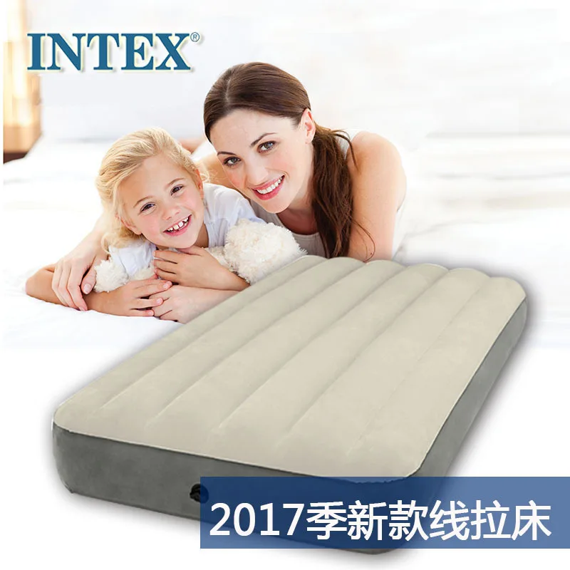 INTEX роскошный надувной матрас, надувная кровать, походный коврик, толстая Подушка, 64707 с бытовой электронасосом