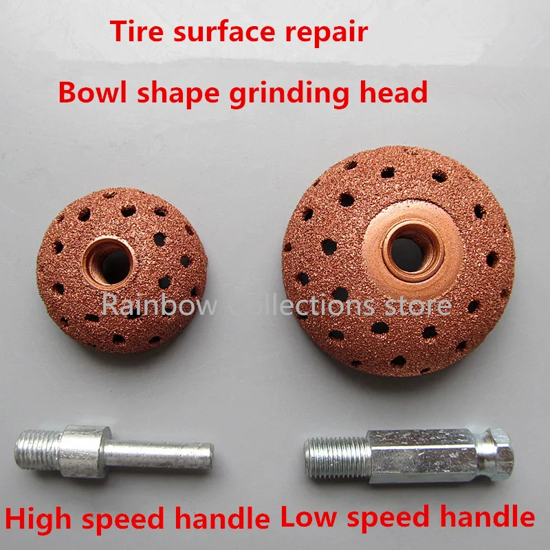 

38/55mm Tungsten steel alloy grinding head Car tire grinding head Mushroom head Tire repair tool High/low speed handle