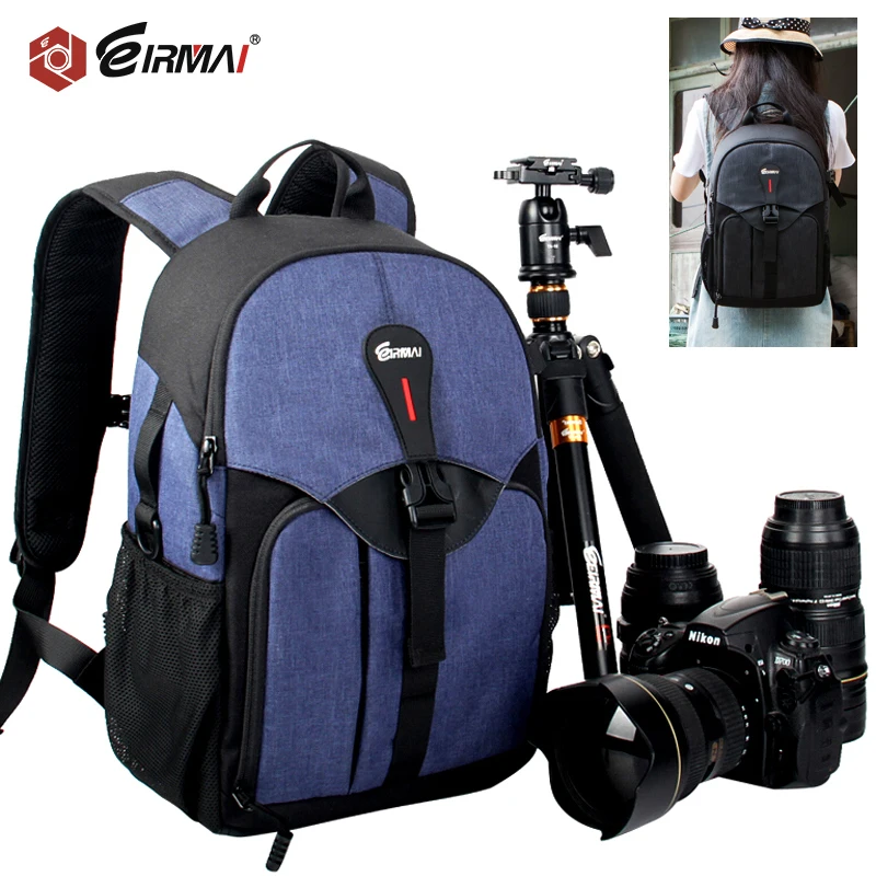 

EIRMAI Camera Backpack DSLR Soft Pad Stylish Waterproof Shoulders Bag Men Women Digital SLR Case Tripod Bag for Canon Nikon Sony