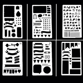 

20pcs/set New Creative DIY Stencils School Supplies Hollow Out Drawing Template For Kids Gift