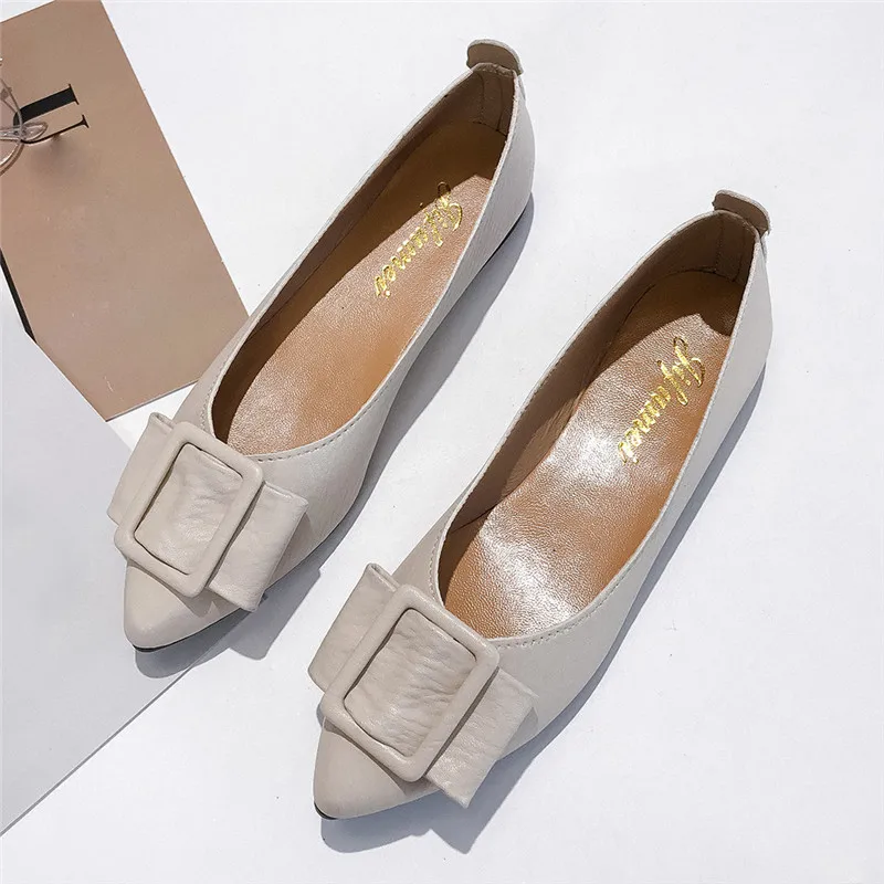 shoes woman Women's Fashion Casual Solid Colors Pointed Toe Flat With Shallow Work zapatillas mujer Shoesflat shoes women #4j24 (27)