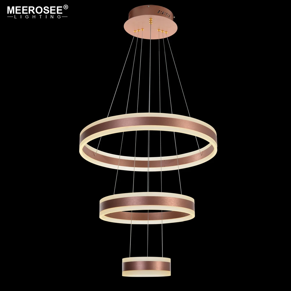 

Modern Pendant Lights Living Room 3 Circle Rings LED Dining room LED Lustre Rose Gold Pendant Lamp Hanging Suspension Luminaire
