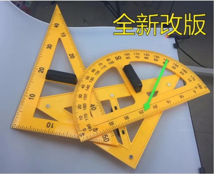 Пластик транспортир большой площади принадлежности компасов школьные принадлежности для учителей 4 шт./компл