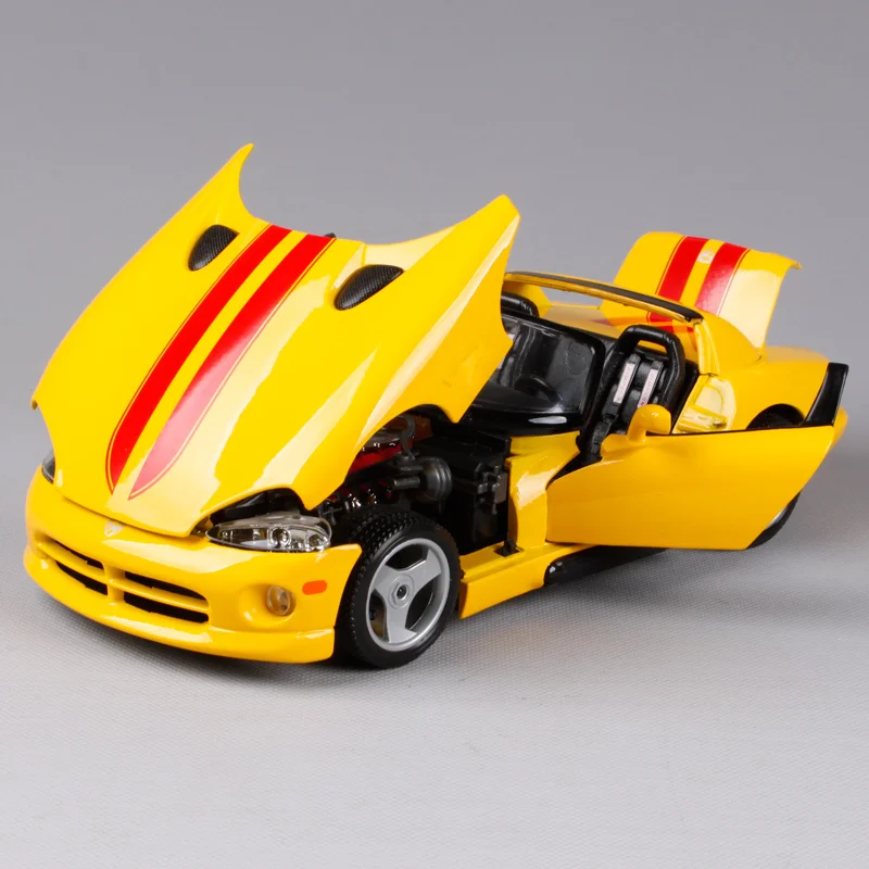 Bburago 1:18 dodge viper rt/10 желтая Роскошная Автомобильная литая под давлением