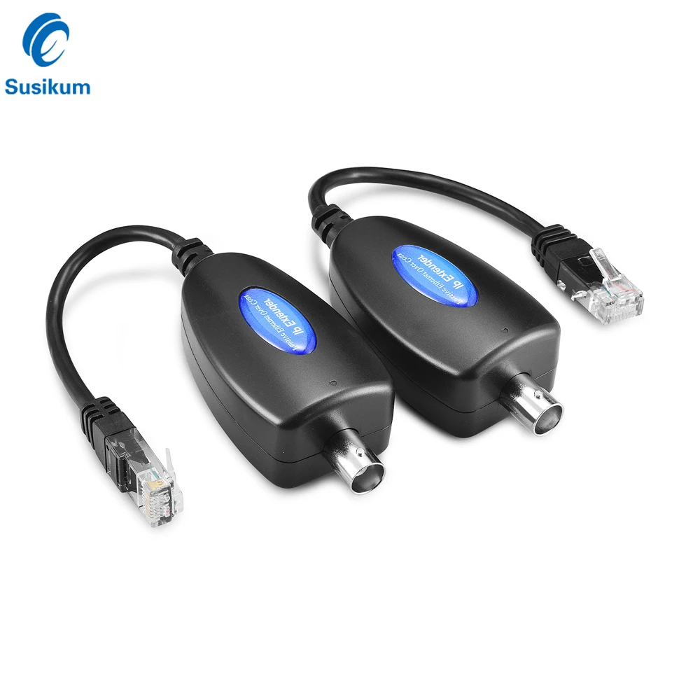 

2Pairs 4Pieces 1-CH Passive IP Extender Over Coax Transmit Network signal over Coaxial Cable at 100Mbps For IP Cameras