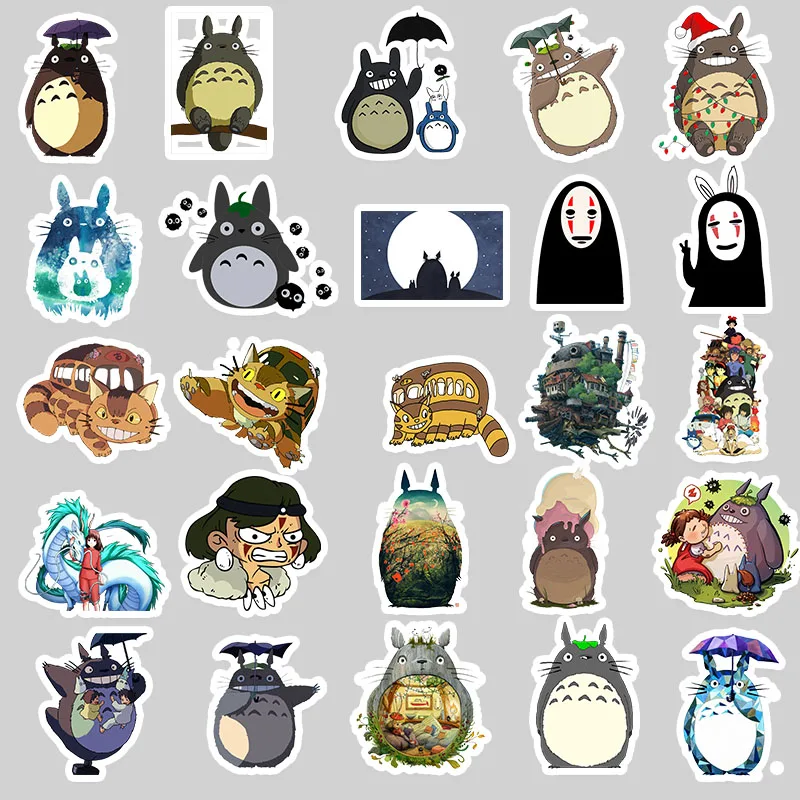 50 шт. Hayao Miyazaki аниме Totoro стикер мультфильм s для DIY наклейки на путешествия чехол