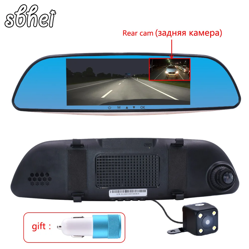 

sbhei 6.5" IPS Car DVR Camera Mirror Dual Lens FHD 1080P Video Recorder Dash Cam Parking Monitor Auto Camera