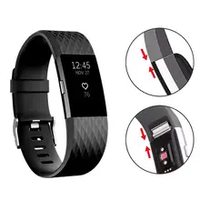 Дышащие и прочные силиконовые наручные Ремешки для наручных часов для fitbit charge 2 Повседневный регулируемый ремешок с пряжкой для мужчин и женщин