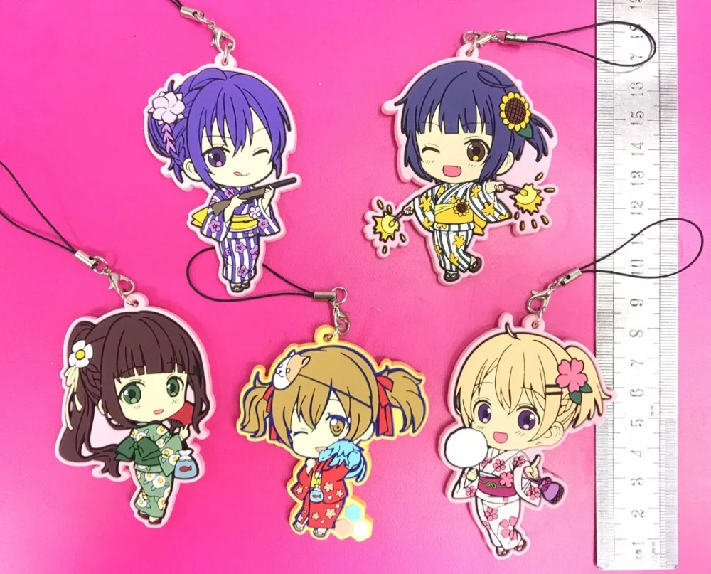 G652 The idolm ster cinderella Japanese anime rubber mobile phone charms keychain strap