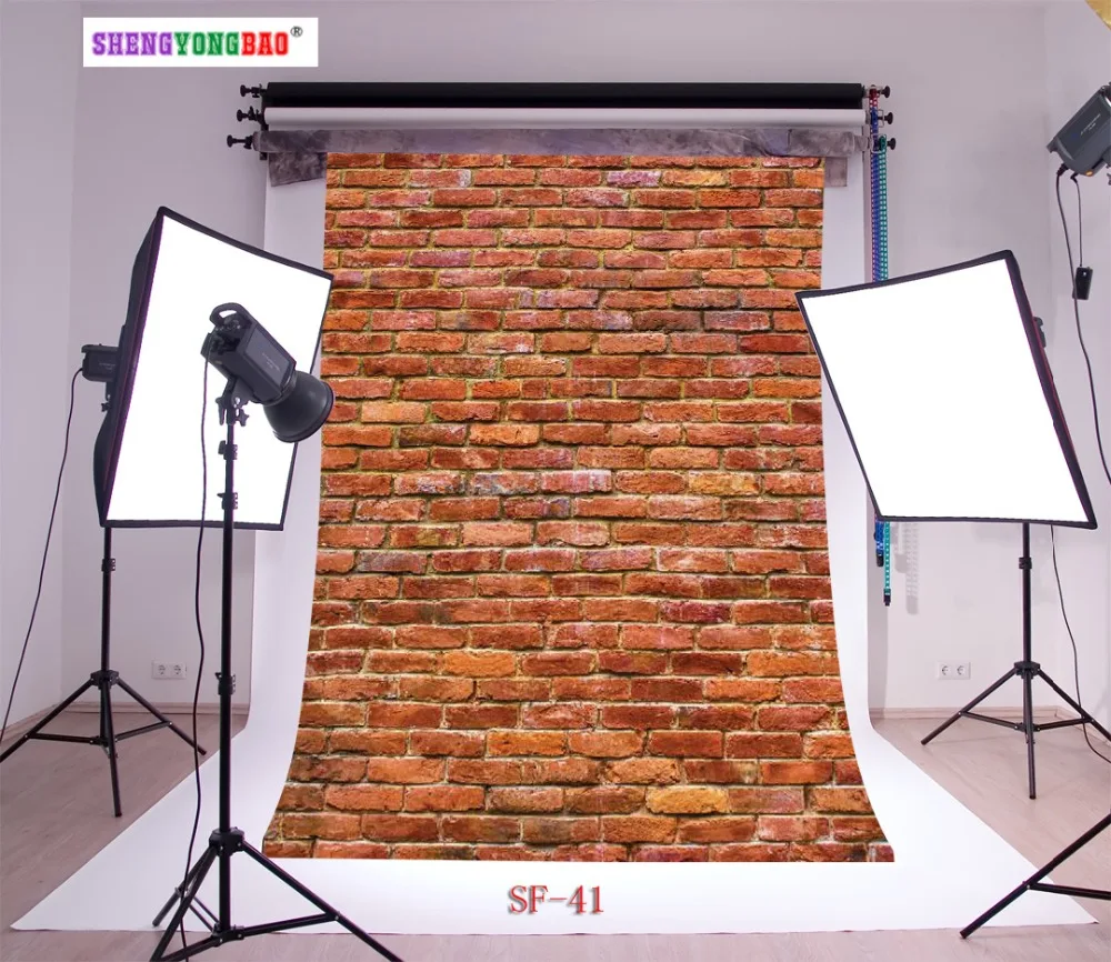 

SHENGYONGBAO Art Cloth Custom Photography Backdrops Prop Brick wall floor theme Photo Studio Background SF-41