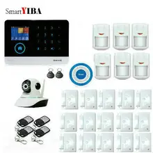 SmartYIBA Touch Screen WIFI Home Security Alarm System Video IP Camera Russian Spanish French Dutch Voice Burglar Alarm System