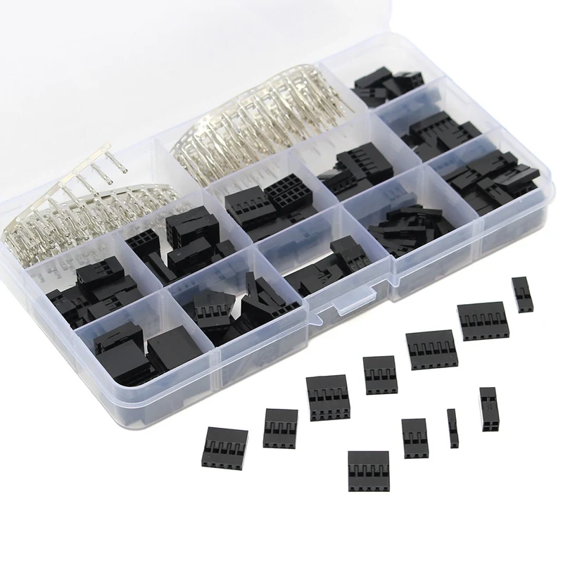 420pcs/ A Set Dupont Wire Jumper Pin Header Connector Housing Kit Male